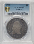 1795 S$1 Flowing Hair Two Leaves Early Dollar PCGS G6