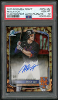2025 Bowman Draft Chrome Prospect Autographs Peanuts Mitch Voit #CPA-MV /5 PSA 10