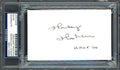 Harley Hotchkiss Autographed 3x5 Index Card Calgary Flames Owner PSA/DNA #83721477