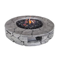9'' H x 28'' W Fiber Reinforced Concrete Outdoor Fire pit (Stone Gray)