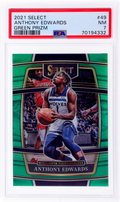 2021 Panini Select #49 Anthony Edwards Concourse Green Prizm /5 PSA 7 70194332