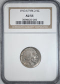 1913-S Type 2 Buffalo Nickel 5C NGC AU55