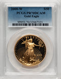 2000-W $50 One-Ounce Gold Eagle Blue Gradient PCGS PR70