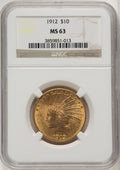 1912 $10 Brown Label Indian Eagle NGC MS63 (520064011)