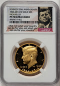 2014-W 50C Kennedy Gold 50th Anniversary Proof Kennedy Half Dollar NGC PR70 (773265001)