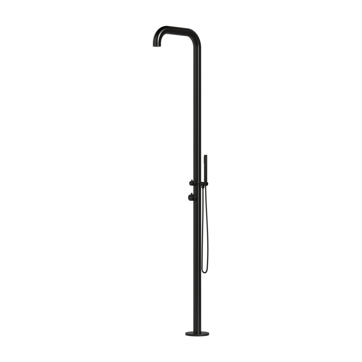 Cascade Freestanding Outdoor Shower with Handheld (PVD Black)