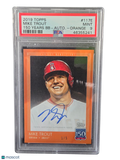 2019 Topps 150 Years Of Baseball Mike Trout #117E BB Autograph Orange PSA 9