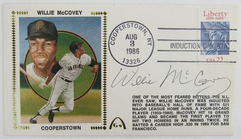 Willie McCovey Signed Induction Day Envelope JSA GG18845