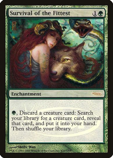 Survival of the Fittest (4) [Judge Promos] (Heavily Played Foil)