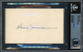 Heinie Zimmerman Autographed 3x5 Index Card Cubs, NY Giants Beckett BAS #14066624