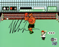 Mike Tyson Autographed 8x10 Photo Punch Out In Black Beckett BAS Stock #202432