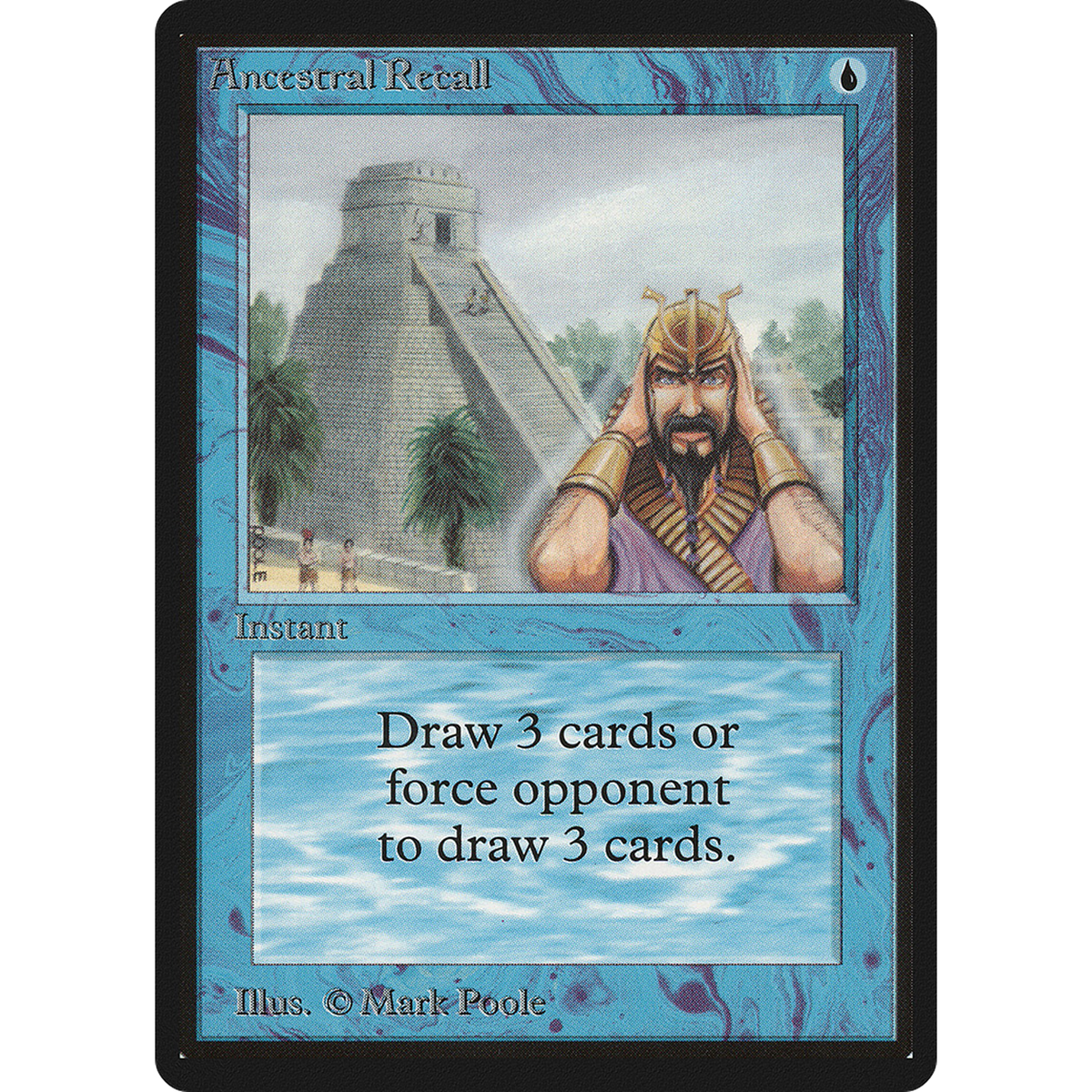 Ancestral Recall [Limited Edition Beta] (Heavily Played)