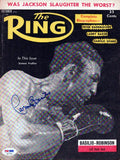 Carmen Basilio Autographed The Ring Magazine Cover PSA/DNA #S47304