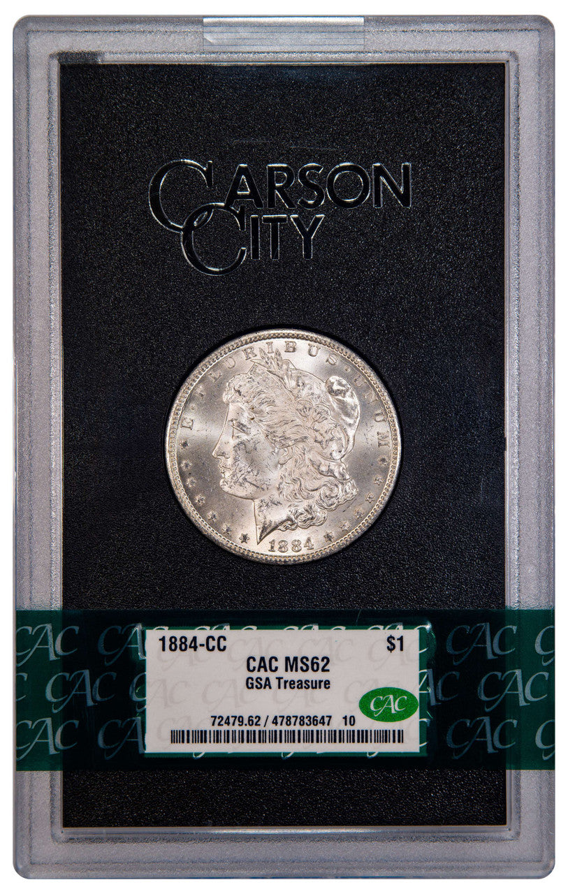 1884-CC $1 GSA Treasure Hoard Morgan Dollar CAC MS62