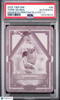 2025 TOPPS TIER ONE TARIK SKUBAL #45 MAGENTA PRINTING PLATES 1/1 1/1 PSA