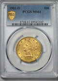 1901-O Liberty Head Gold Eagle $10 PCGS MS61