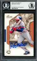 Rod Carew Autographed 2003 Fleer Flair Greats Card #29 Minnesota Twins Beckett BAS Stock #193308