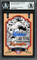 Rod Carew Autographed 2012 Panini Cooperstown Card #16 Minnesota Twins Beckett BAS #12754212