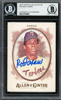 Rod Carew Autographed 2017 Topps Allen & Ginter Card #79 Minnesota Twins Beckett BAS #12754465