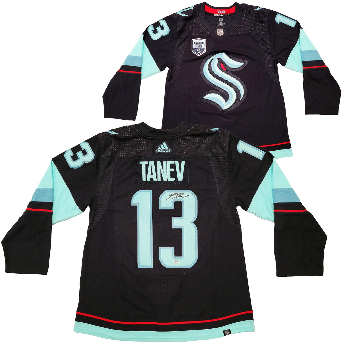 Seattle Kraken Brandon Tanev Autographed Navy Adidas Authentic Jersey Size 54 Fanatics Holo Stock #203035