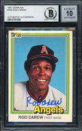 Rod Carew Autographed 1981 Donruss Card #169 California Angels Auto Grade Gem Mint 10 Beckett BAS #12751539