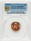 1970-S 1C Doubled Die RD Lincoln Cent PCGS MS65