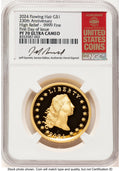 2024-(W) Gold 230th Anniversary Flowing Hair Medal FDI Jeff Garrett Red Book NGC PF70