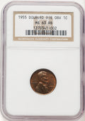 1955 Doubled Die Obverse RB Lincoln Cent NGC MS63
