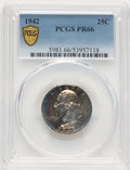 1942 25C Proof Washington Quarter PCGS PR66