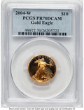 2004-W Proof Gold Eagle 1/4 oz Blue Label PCGS PR70