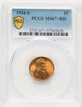 1944-S 1C RD Lincoln Cent PCGS MS67+