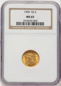 1905 $2.50 Liberty Quarter Eagle NGC MS65