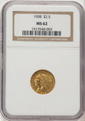 1908 $2.50 Indian Quarter Eagle NGC MS62