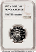 1998-W Proof Platinum Eagle 1/2 oz Brown Label NGC PF70