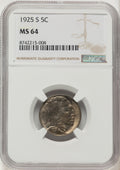 1925-S 5C Buffalo Nickel NGC MS64