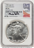 1988 Silver Eagle Early Production Mike Castle NGC MS70