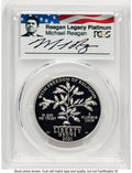 2021-W Proof Platinum Eagle 1 oz FDI Reagan Legacy Series Michael Reagan Picture PCGS PR70