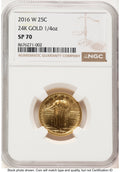 2016-W 25C Standing Liberty 100th Anniversary Gold Centennial Brown Label NGC MS70