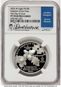 2023-W Proof Platinum Eagle 1 oz FDI Donna Weaver NGC PF70