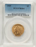 1909 $5 Indian Half Eagle PCGS MS64