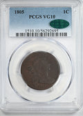 1805 Draped Bust Large Cent 1C PCGS VG10 CAC