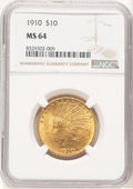 1910 $10 Indian Eagle NGC MS64