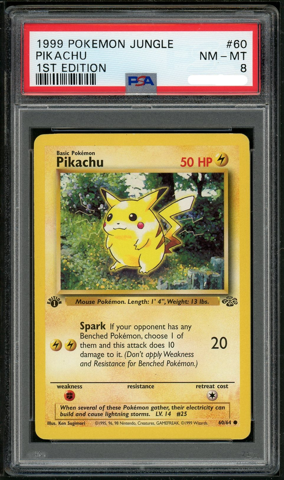 PSA (NM-MT 8) Pikachu (1st Edition) #60 - Pokemon Jungle