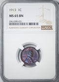 1913 Lincoln Wheat Cent 1C NGC MS65BN - TONED!