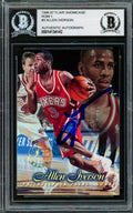 Allen Iverson Autographed 1996-97 Flair Showcase Row 1 Rookie Card #3 Philadelphia 76ers Beckett BAS #14134142