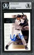 Ichiro Suzuki Autographed 2002 SP Authentic Card #12 Seattle Mariners Beckett BAS Stock #194196