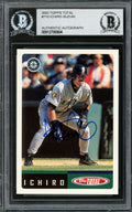 Ichiro Suzuki Autographed 2002 Topps Total Card #710 Seattle Mariners Beckett BAS #12785904