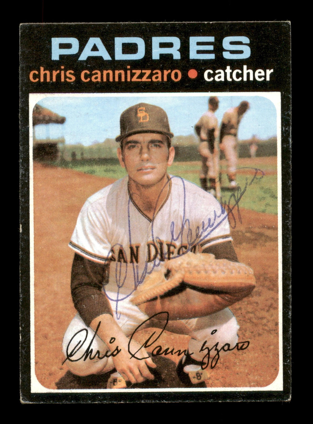 Chris Cannizzaro Autographed 1971 Topps Card #426 San Diego Padres SKU #204218