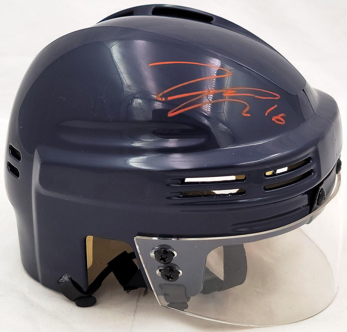 Jared McCann Autographed Seattle Kraken Blue Mini Helmet (Missing Logo) Fanatics Holo #B272888