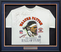 Chicago Bears Walter Payton Autographed Framed White Hall Of Fame Shirt PSA/DNA #AG04486
